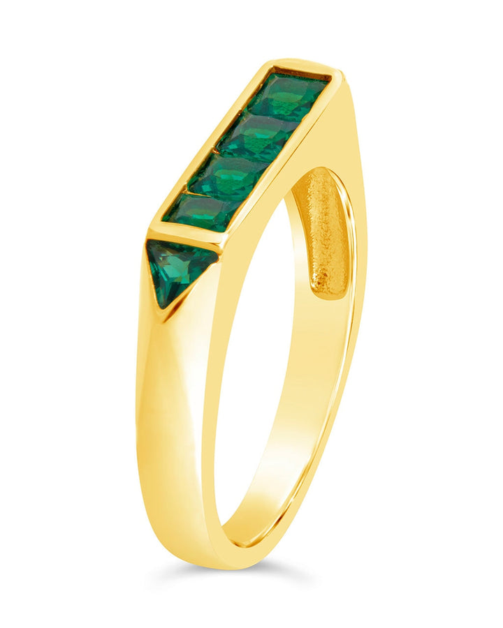 Rayna Emerald Flat CZ Ring