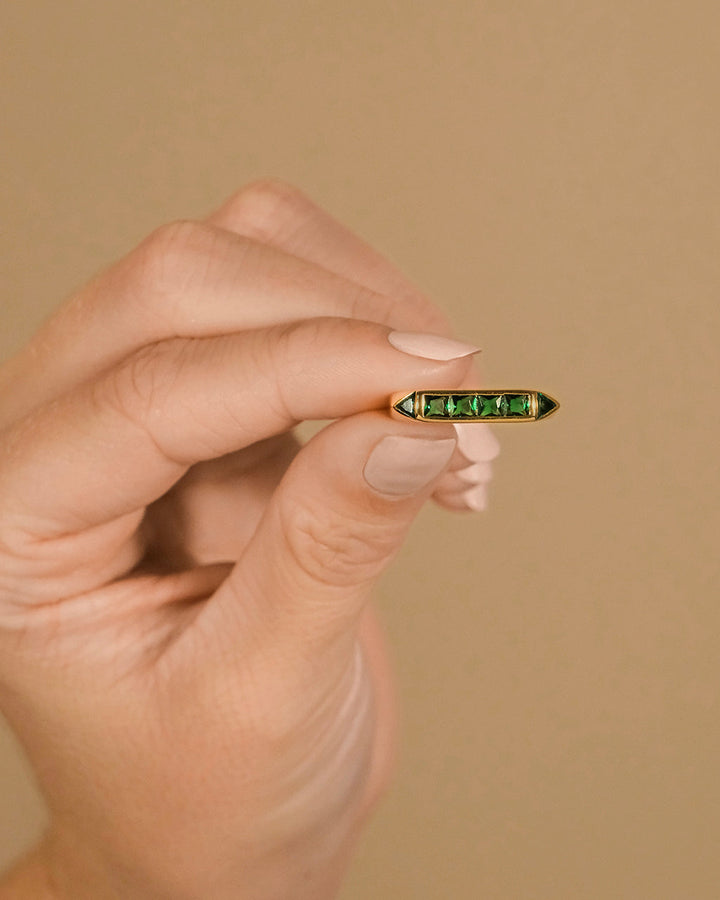 Rayna Emerald Flat CZ Ring