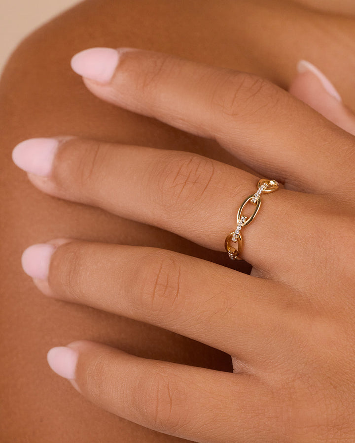 Sterling Silver Open Chain Link Ring