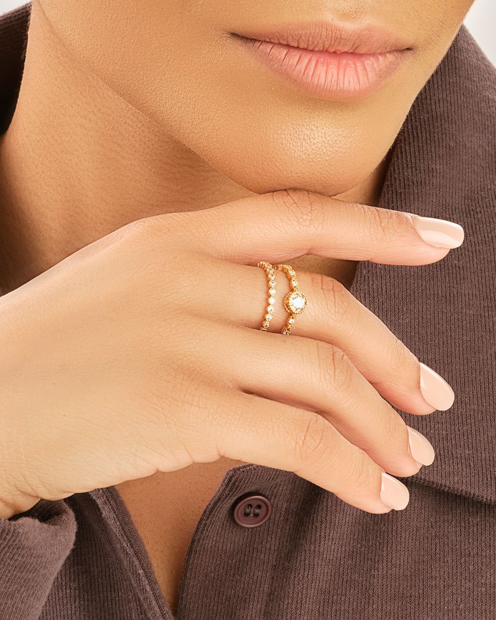 Beatrice CZ Stacking Ring Set