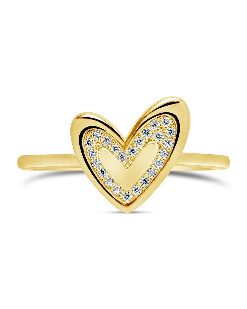 Sterling Silver Mabel CZ Heart Ring