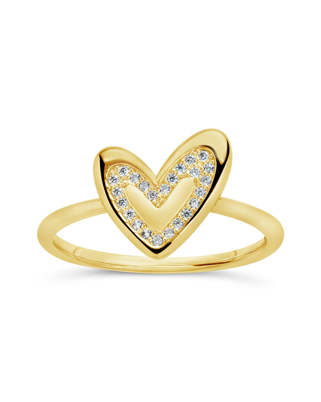 Sterling Silver Mabel CZ Heart Ring