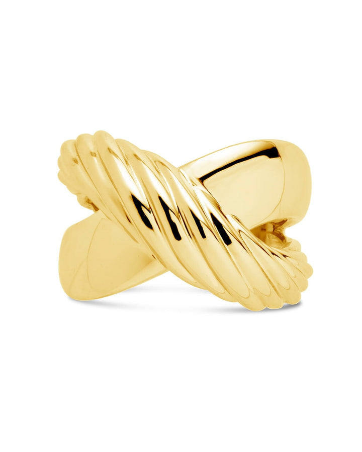 Myra Textured Cross Ring