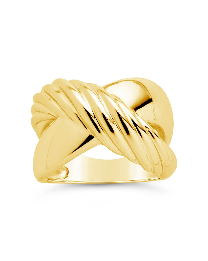 Myra Textured Cross Ring