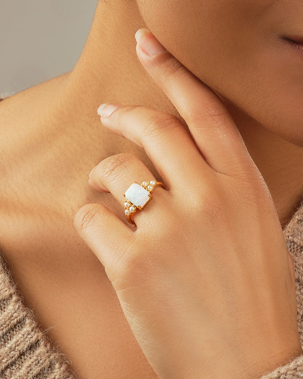 Lana Pearl & Opal Ring