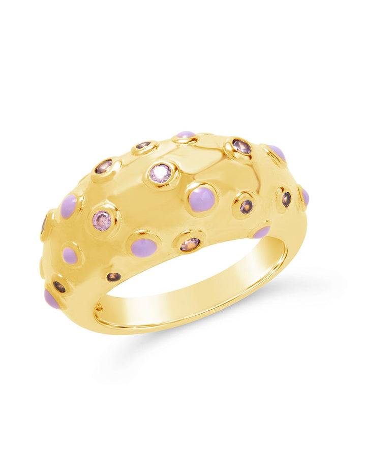 Emberly CZ & Enamel Dome Ring