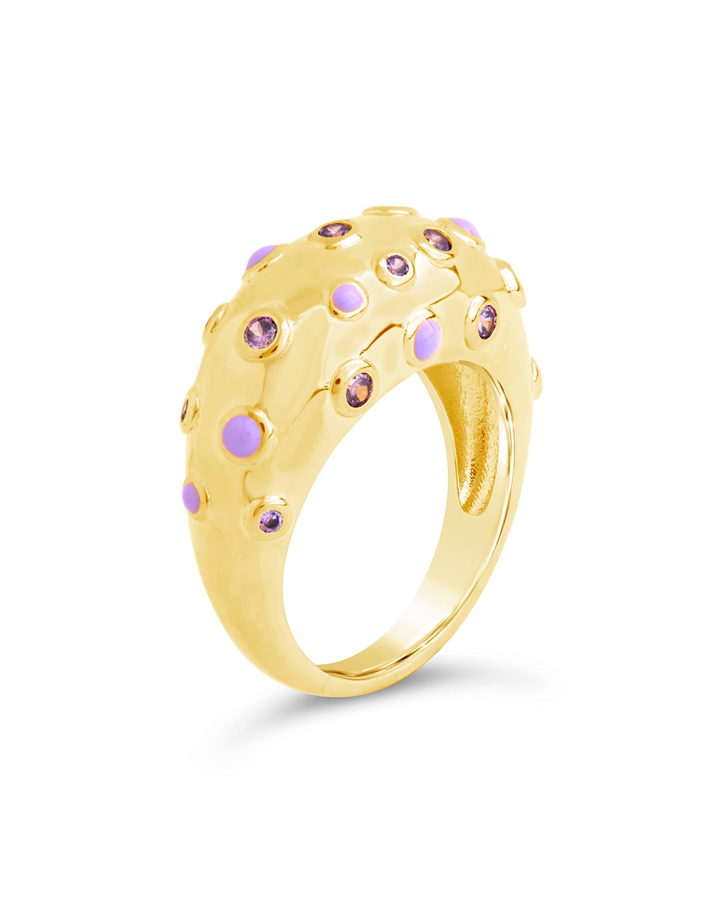 Emberly CZ & Enamel Dome Ring
