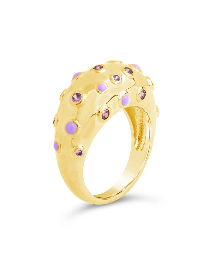 Emberly CZ & Enamel Dome Ring