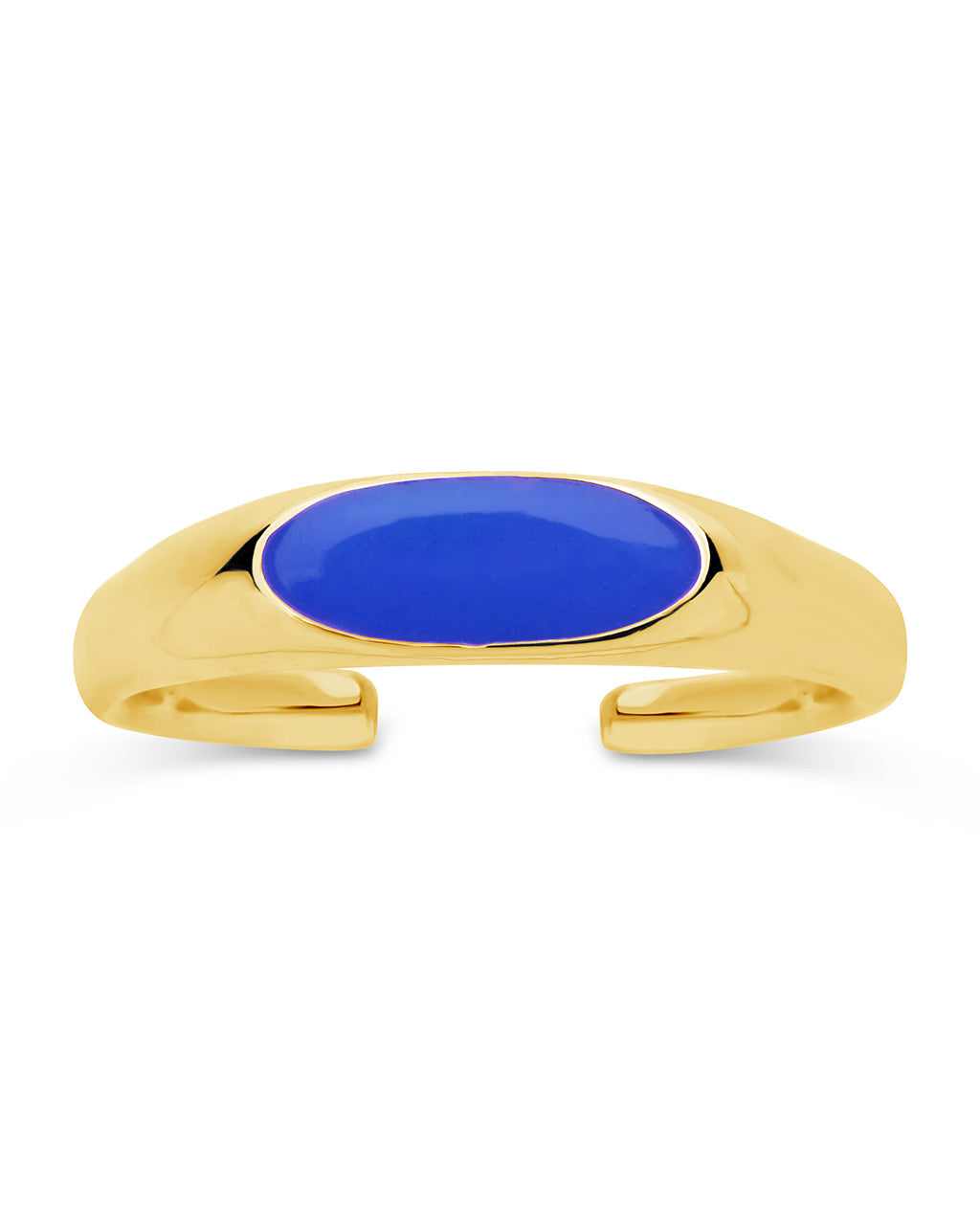Sterling Silver Enamel Open Signet Ring
