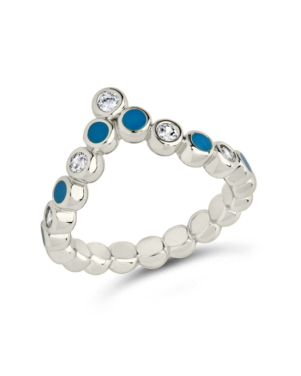 Mylah CZ & Enamel Arch Ring