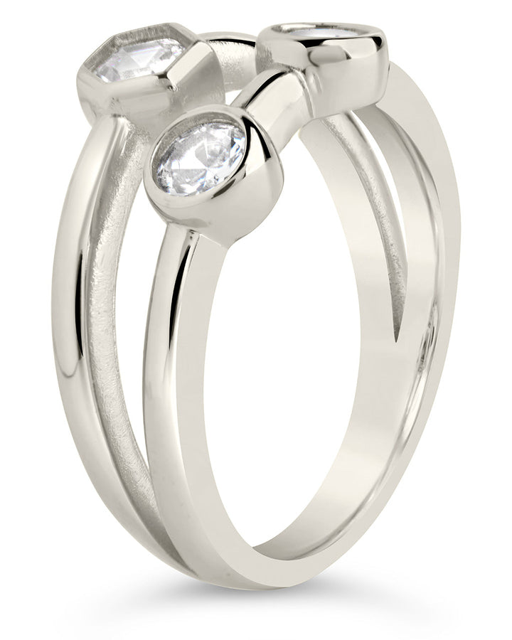 Lou Triple CZ Ring