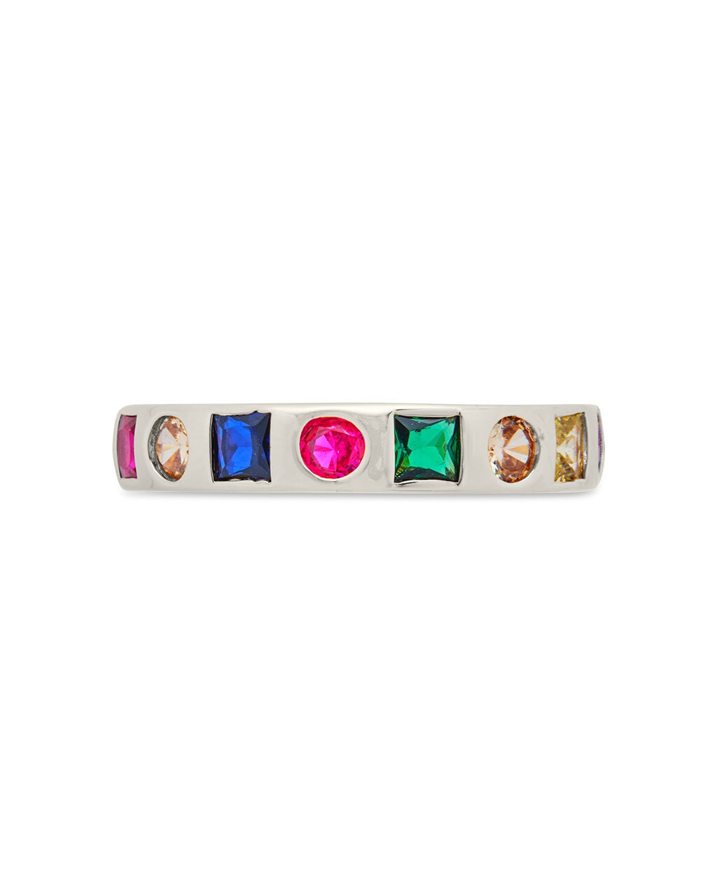 Courtney CZ Rainbow Band Ring
