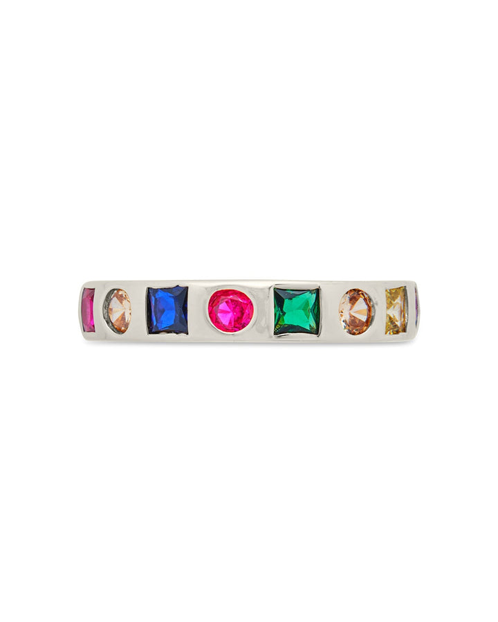 Courtney CZ Rainbow Band Ring