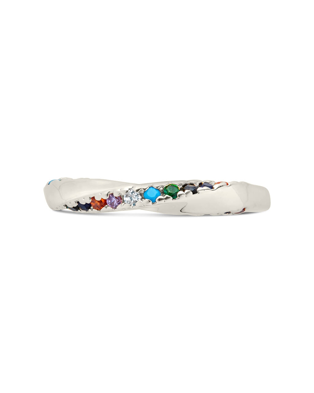 Senta Rainbow CZ Twist Ring