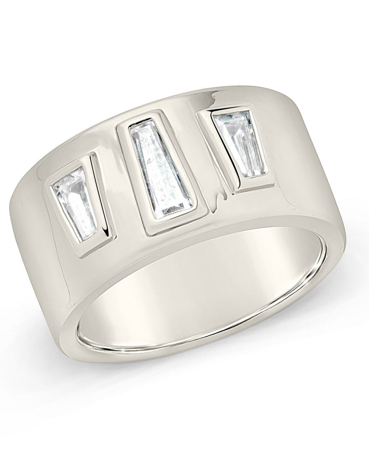 Colsie Tapered CZ Cigar Band Ring