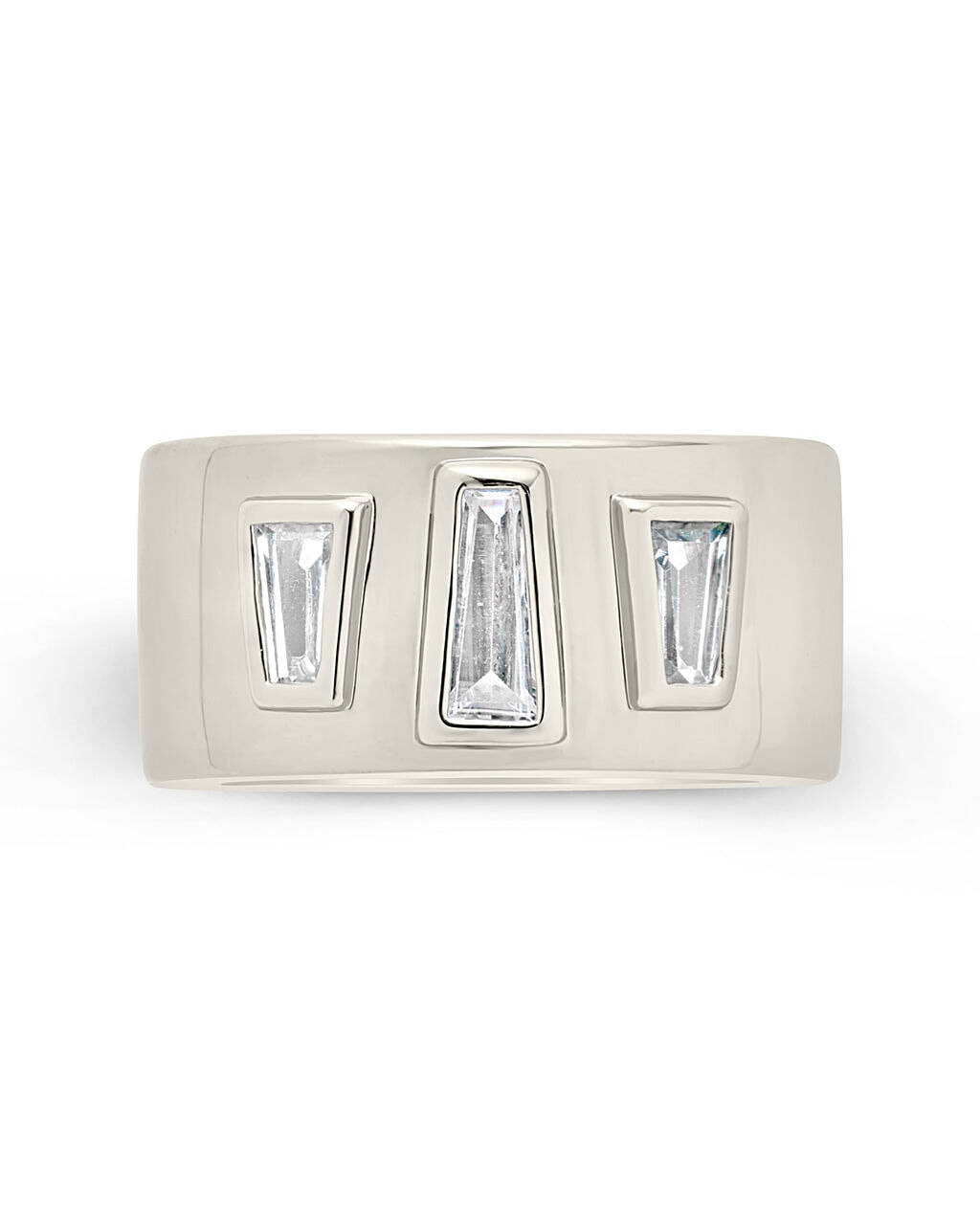 Colsie Tapered CZ Cigar Band Ring