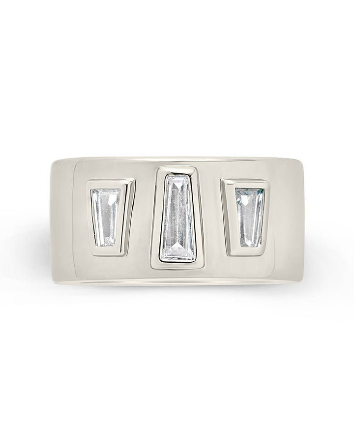 Colsie Tapered CZ Cigar Band Ring