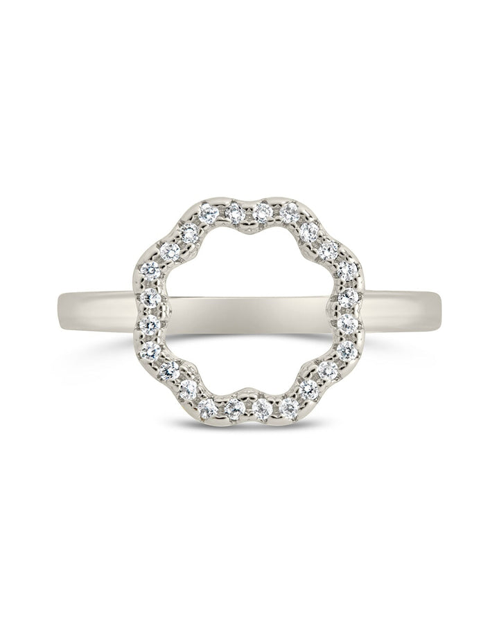 Marisole CZ Rose Petal Outline Ring
