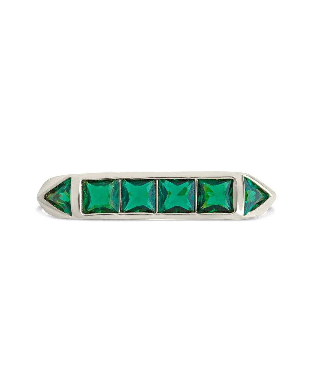 Rayna Emerald Flat CZ Ring