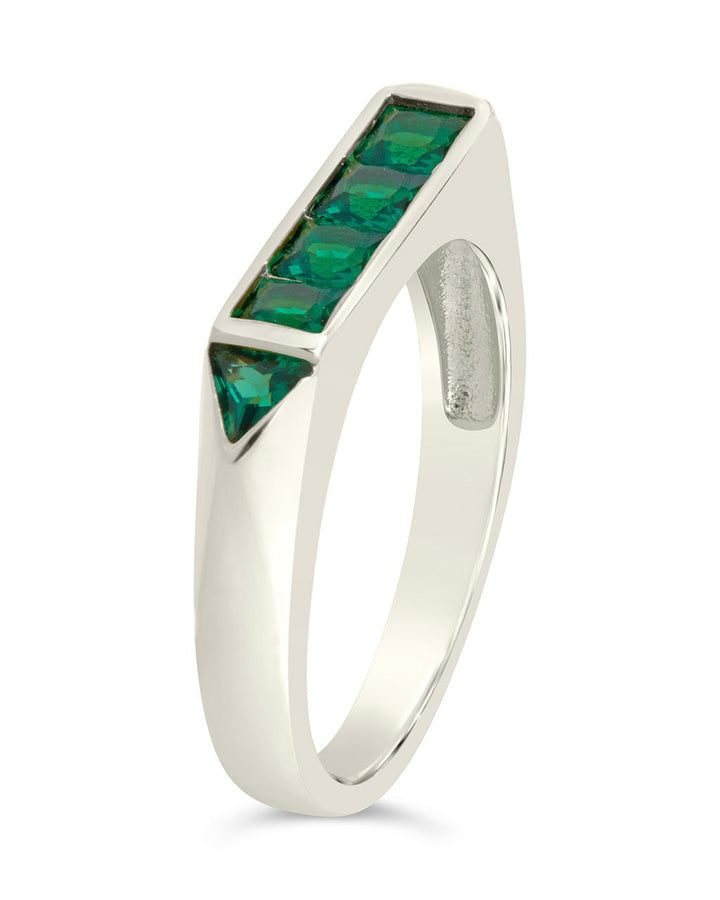 Rayna Emerald Flat CZ Ring