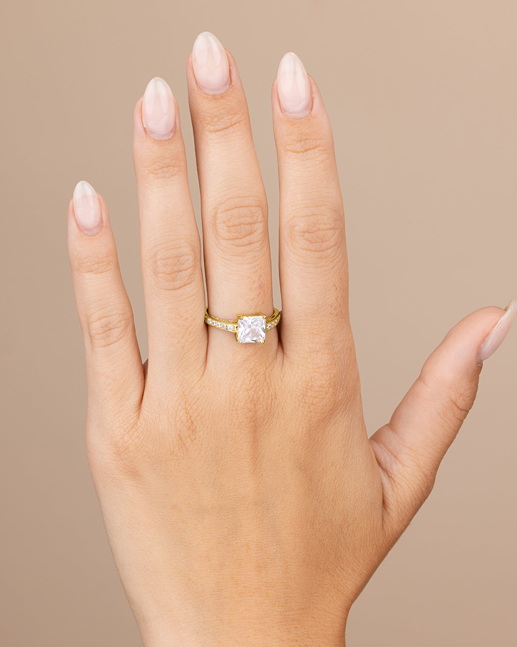 Sterling Silver Princess Cut CZ Promise Ring