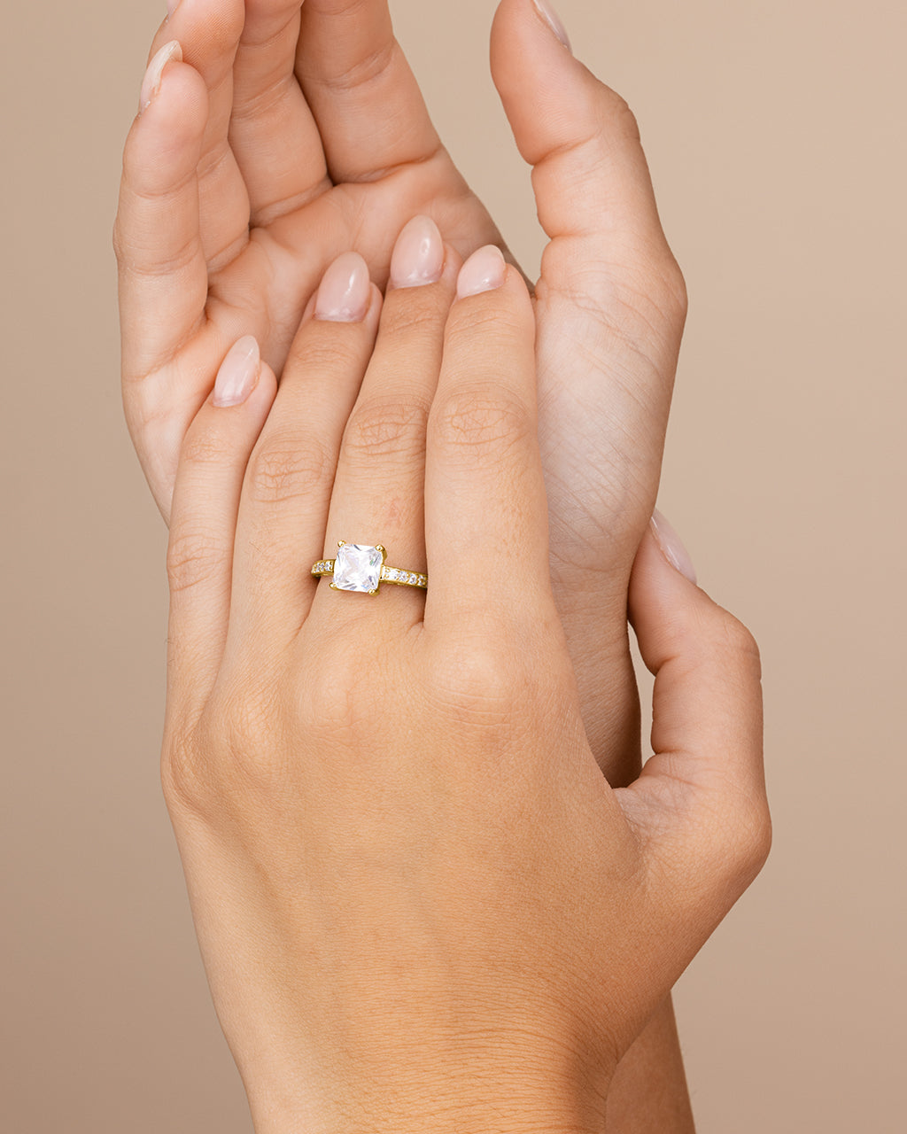 Sterling Silver Princess Cut CZ Promise Ring