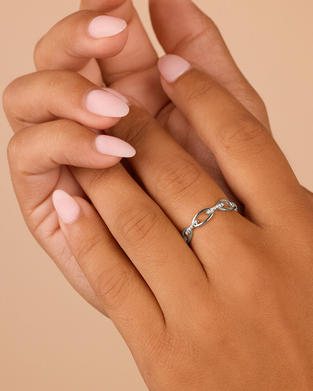 Sterling Silver Open Chain Link Ring