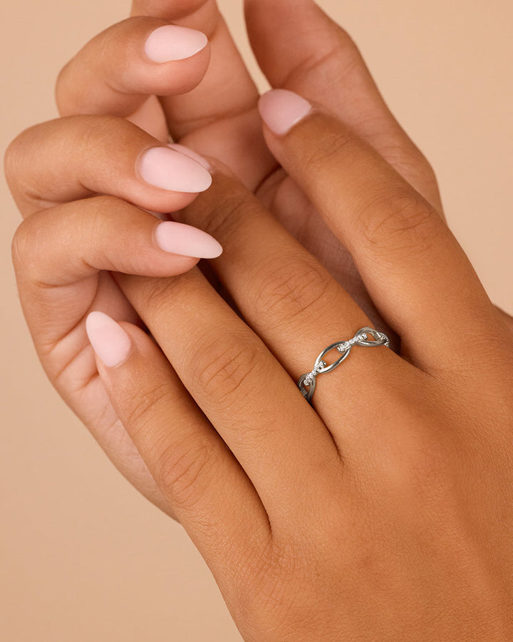 Sterling Silver Open Chain Link Ring