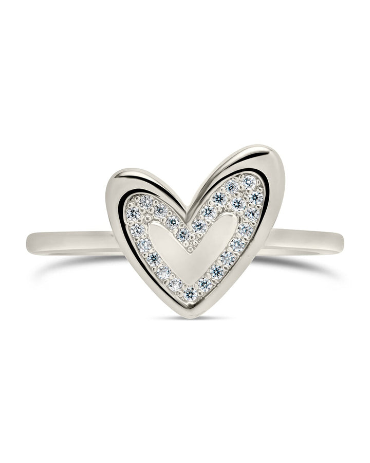 Sterling Silver Mabel CZ Heart Ring