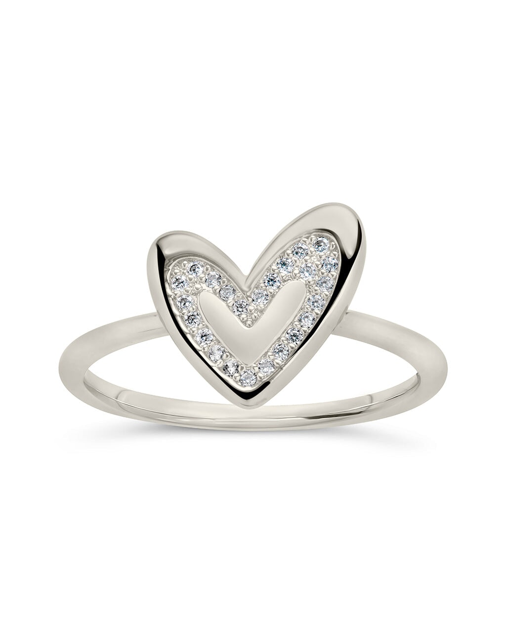 Sterling Silver Mabel CZ Heart Ring
