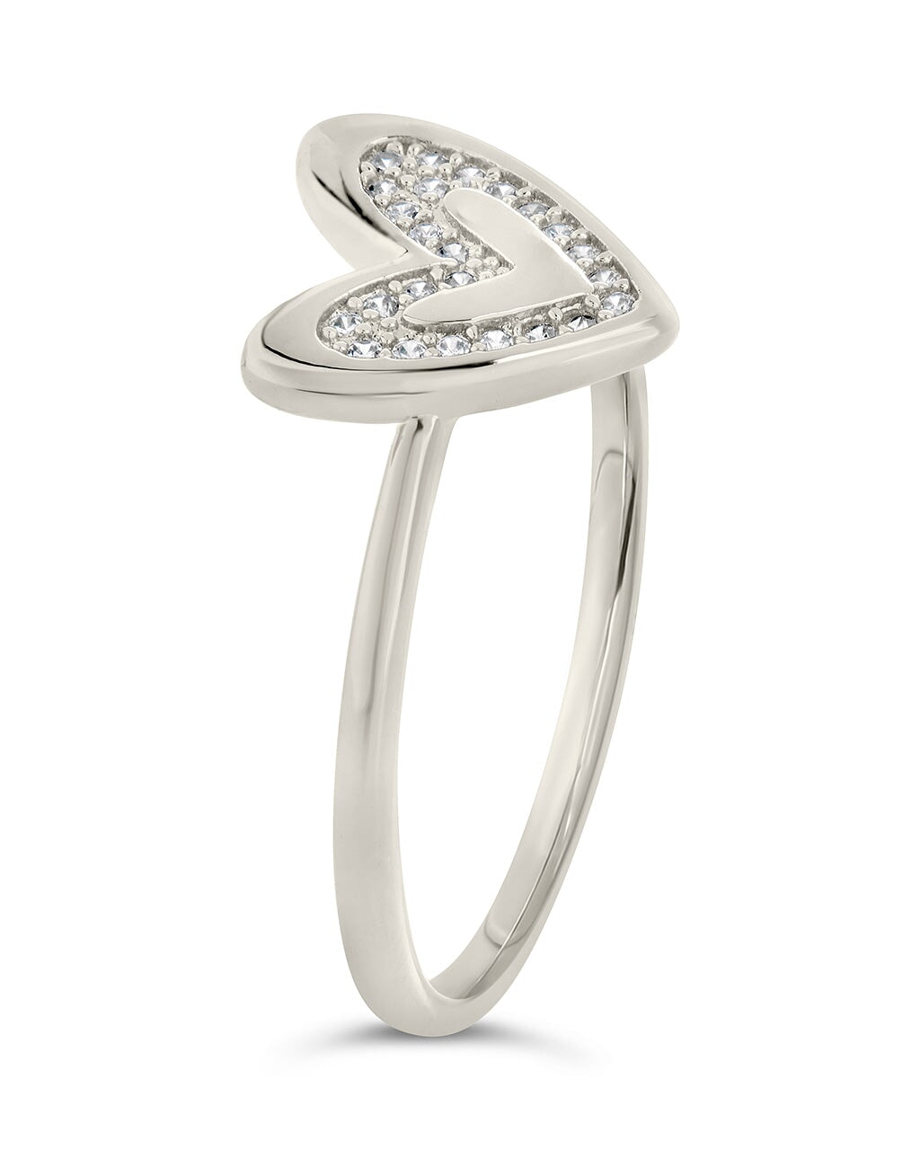 Sterling Silver Mabel CZ Heart Ring