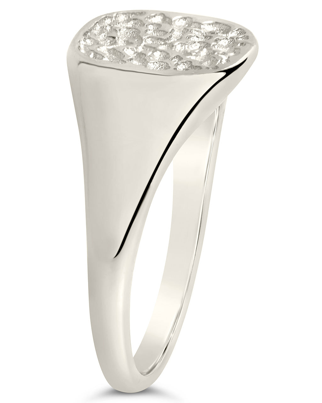 Hammered Square Signet Ring