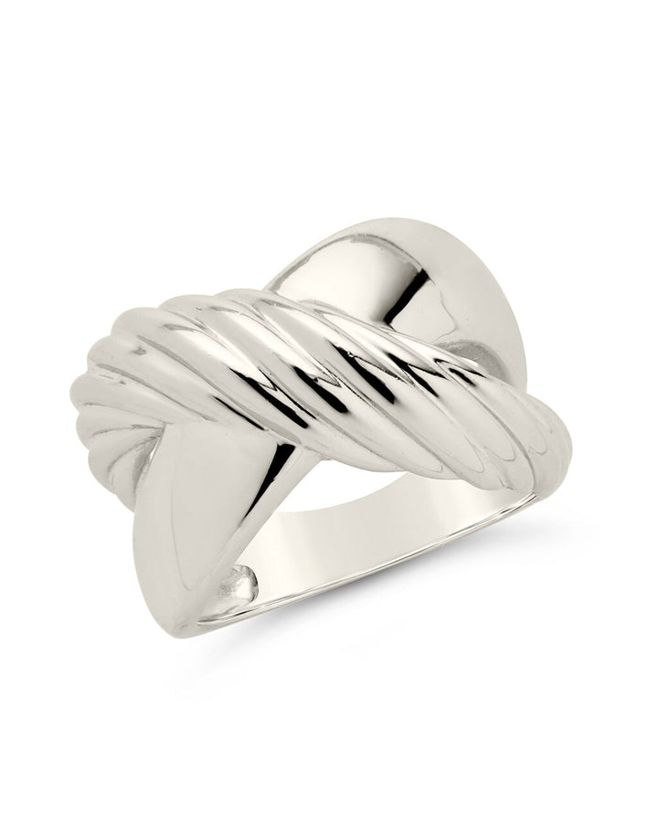 Myra Textured Cross Ring