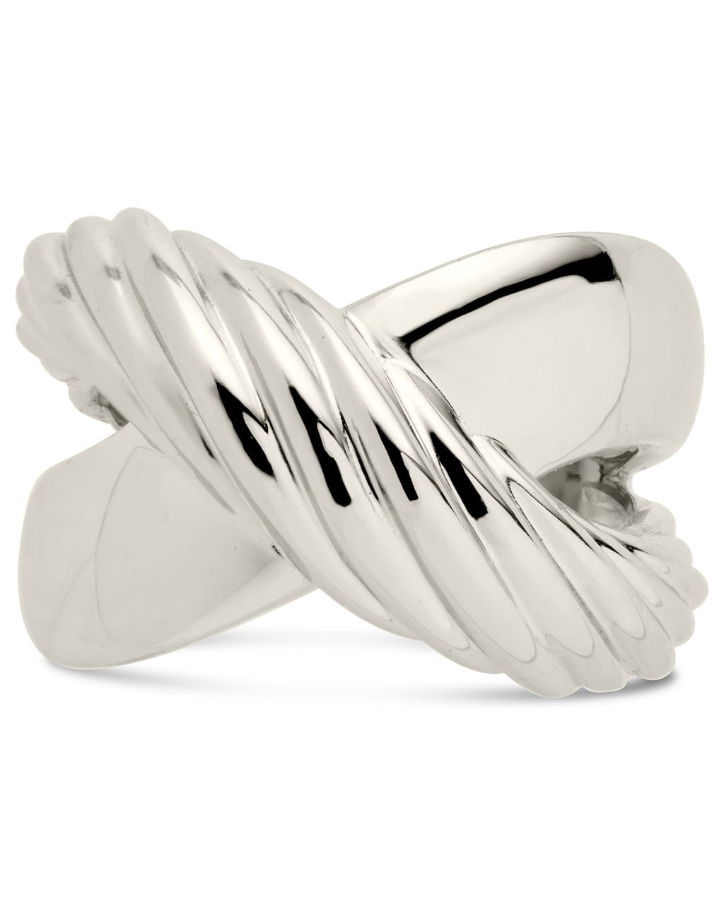 Myra Textured Cross Ring