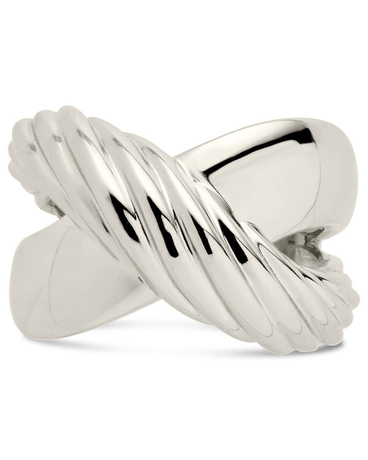 Myra Textured Cross Ring