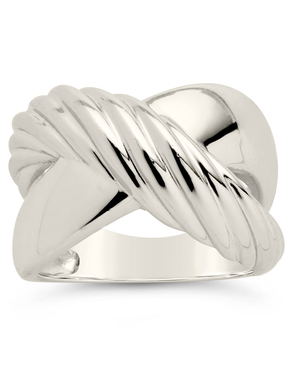 Myra Textured Cross Ring