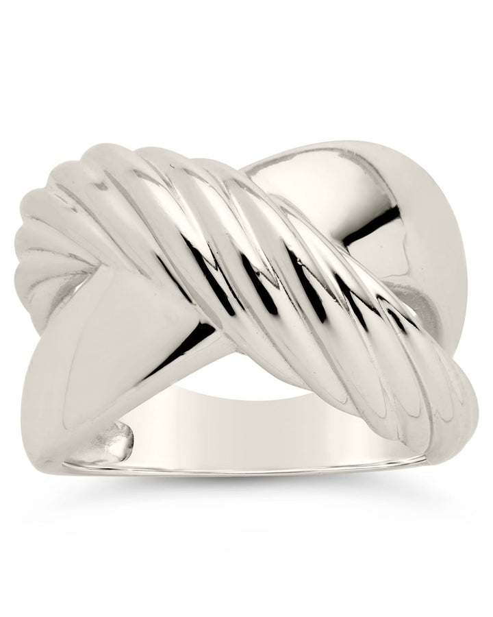Myra Textured Cross Ring