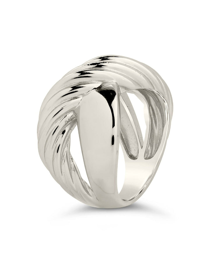 Myra Textured Cross Ring