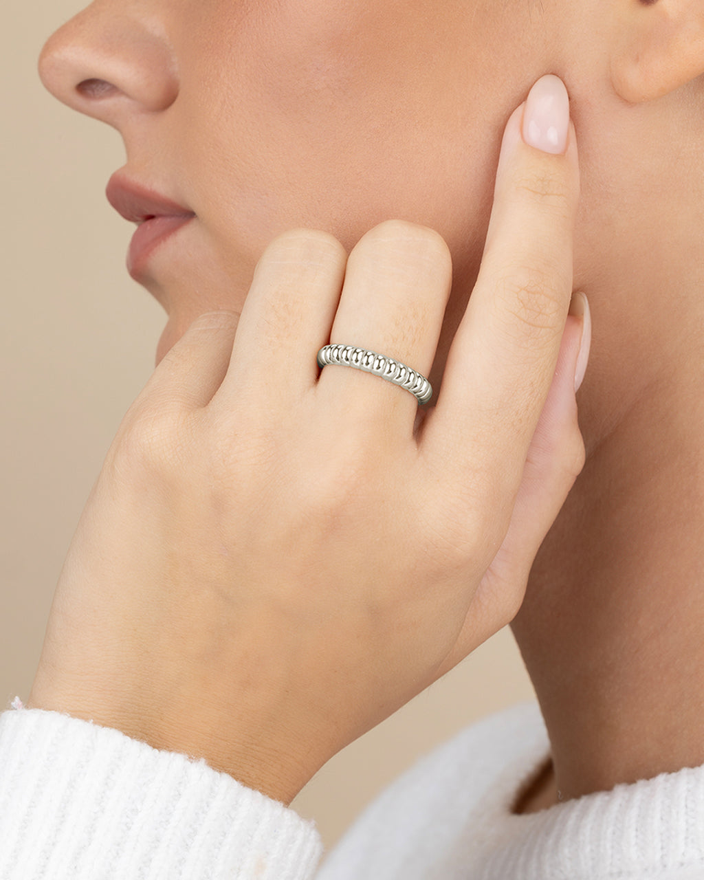 Sterling Silver Bubble Band Ring