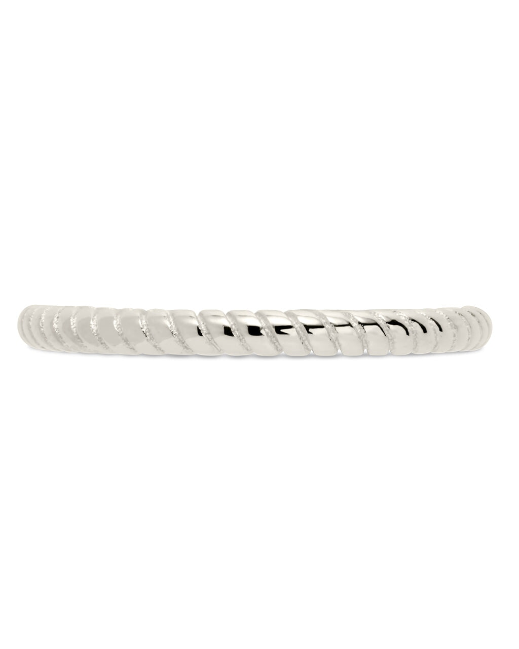 Men's Sterling Silver Rope Open Band Ring