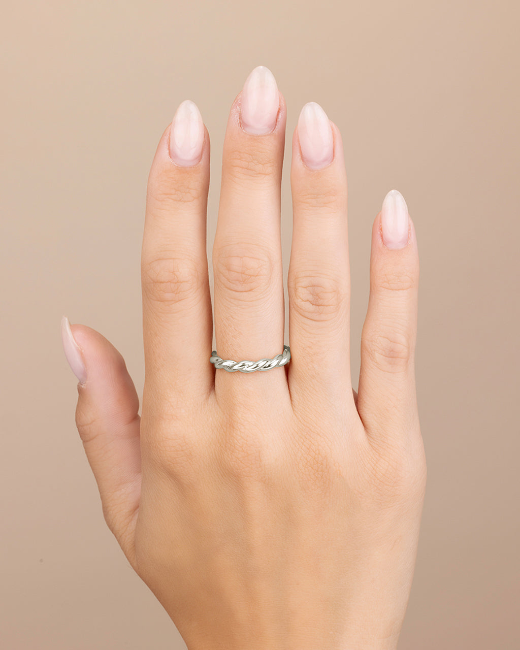 Sterling Silver Nixie Twist Band Ring