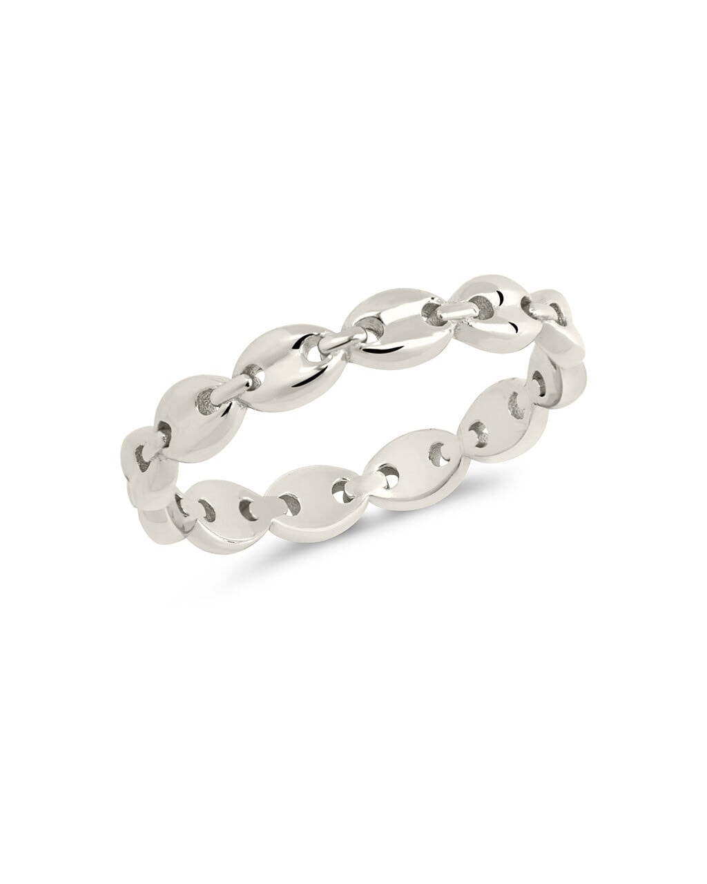 Sterling Silver Janie Anchor Chain Ring