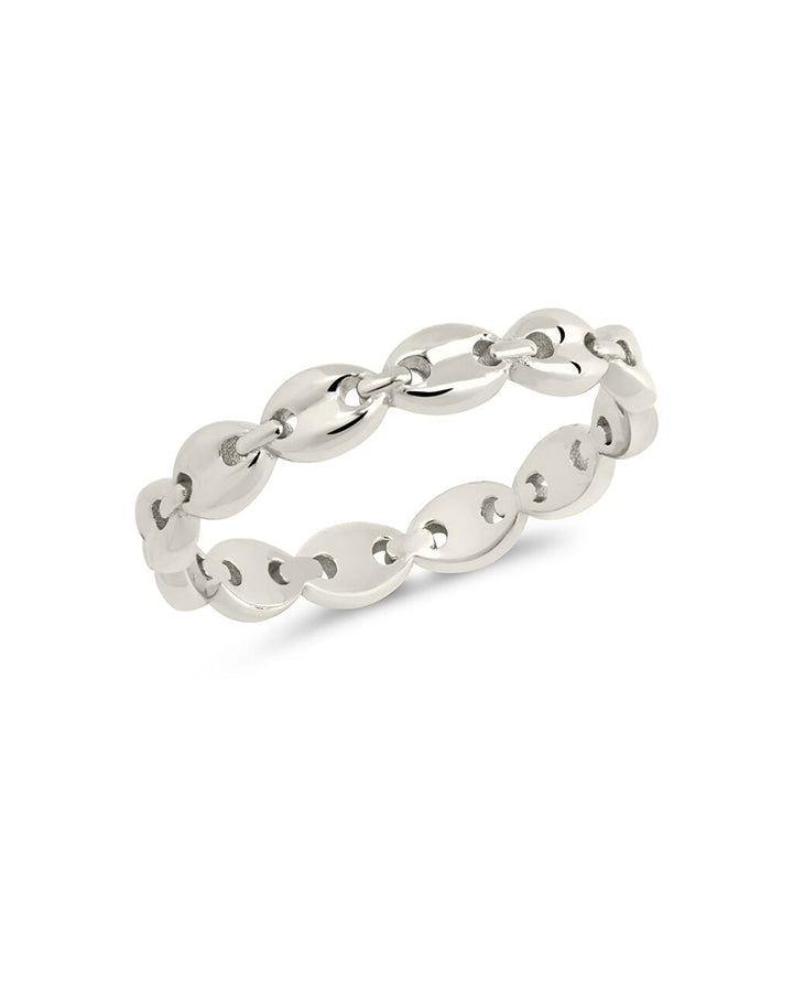 Sterling Silver Janie Anchor Chain Ring