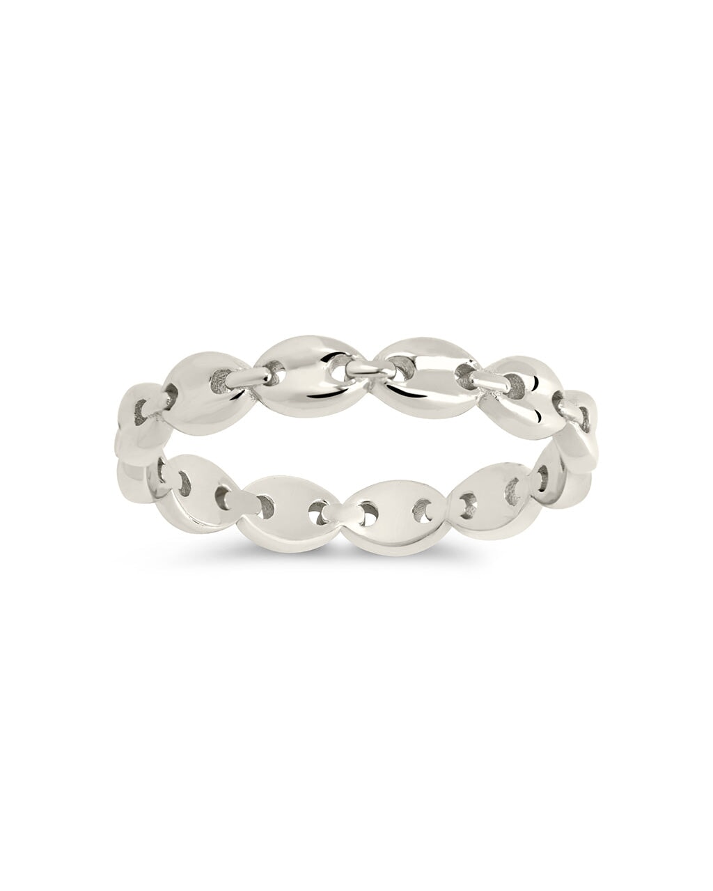 Sterling Silver Janie Anchor Chain Ring