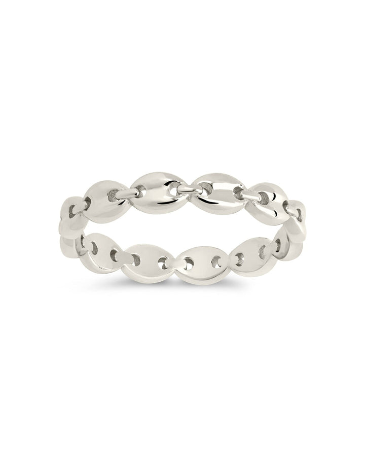 Sterling Silver Janie Anchor Chain Ring