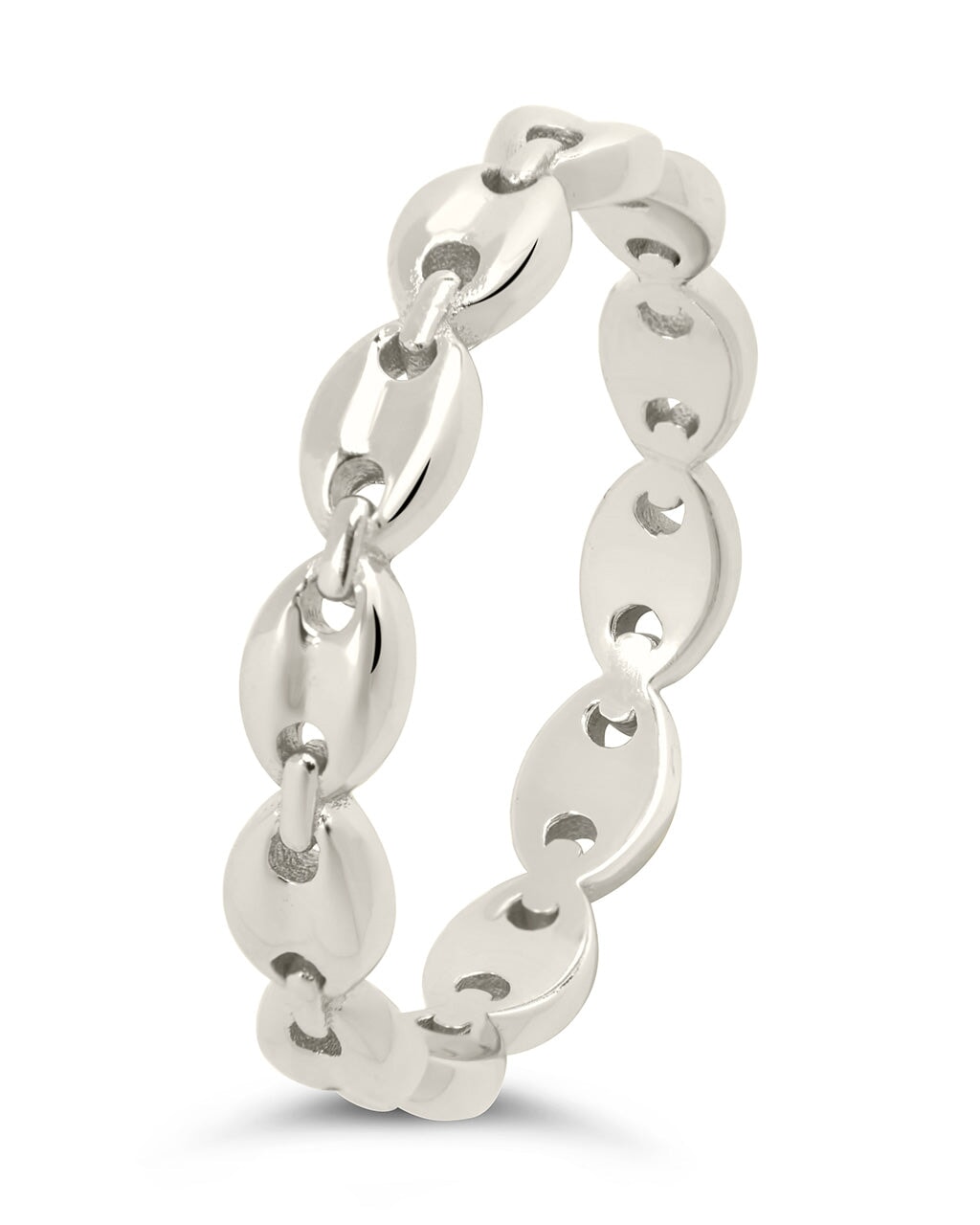 Sterling Silver Janie Anchor Chain Ring
