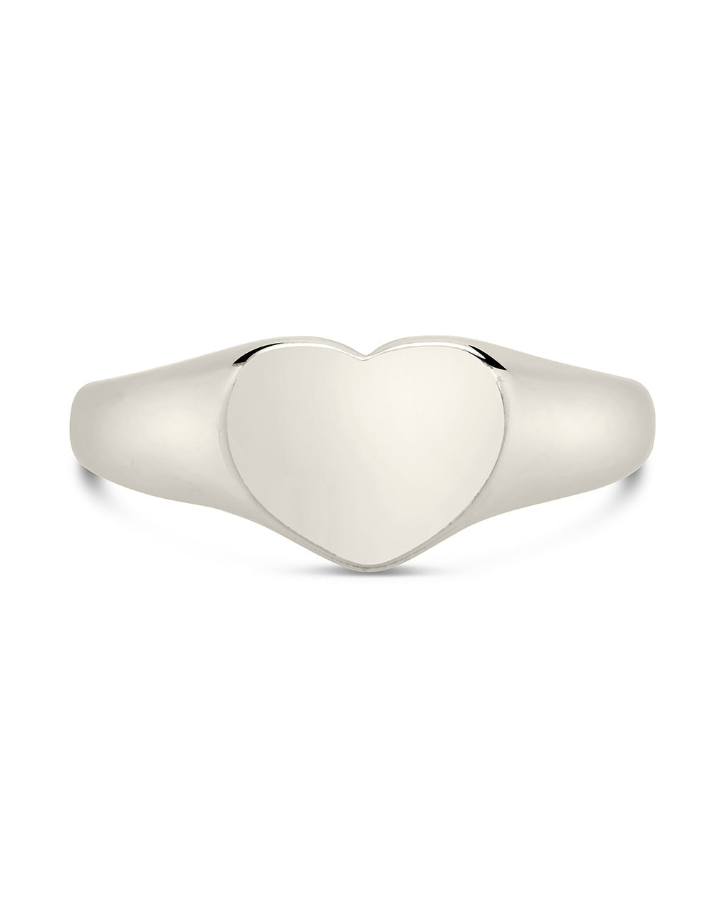 Sterling Silver Cora Heart Signet Ring