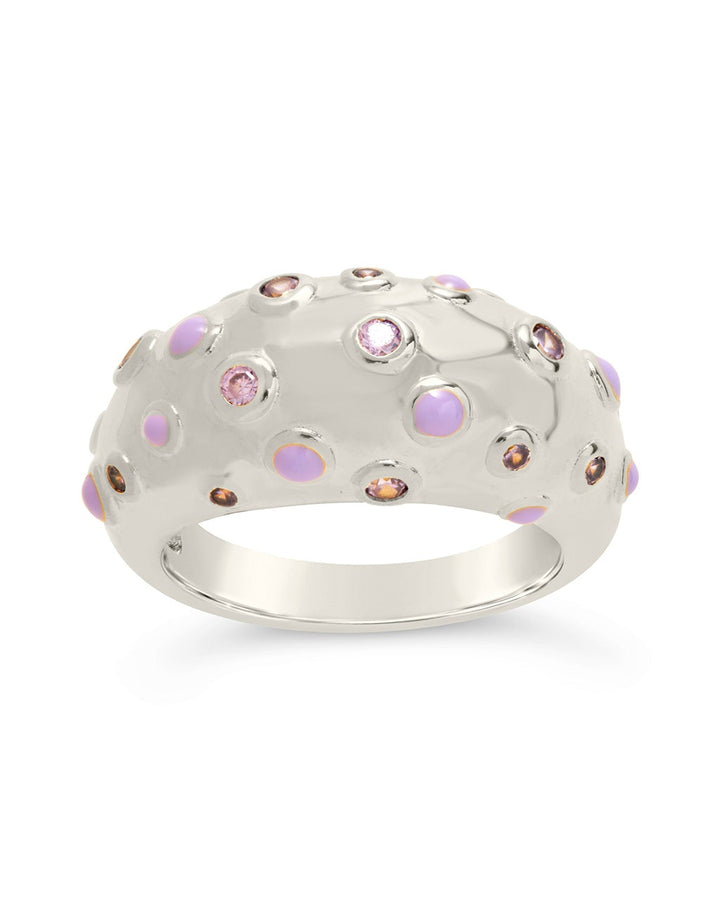 Emberly CZ & Enamel Dome Ring