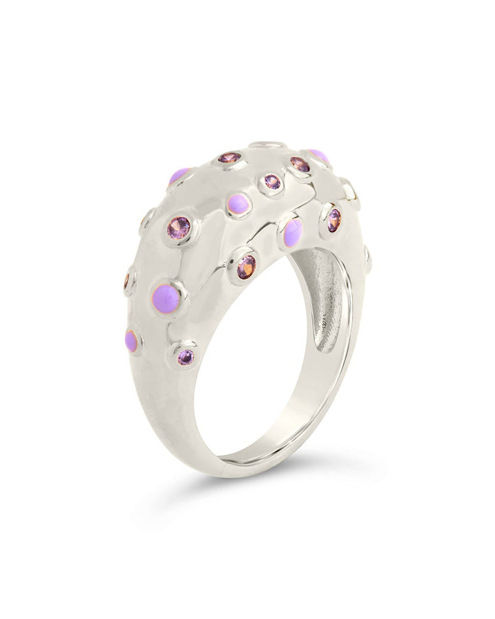 Emberly CZ & Enamel Dome Ring