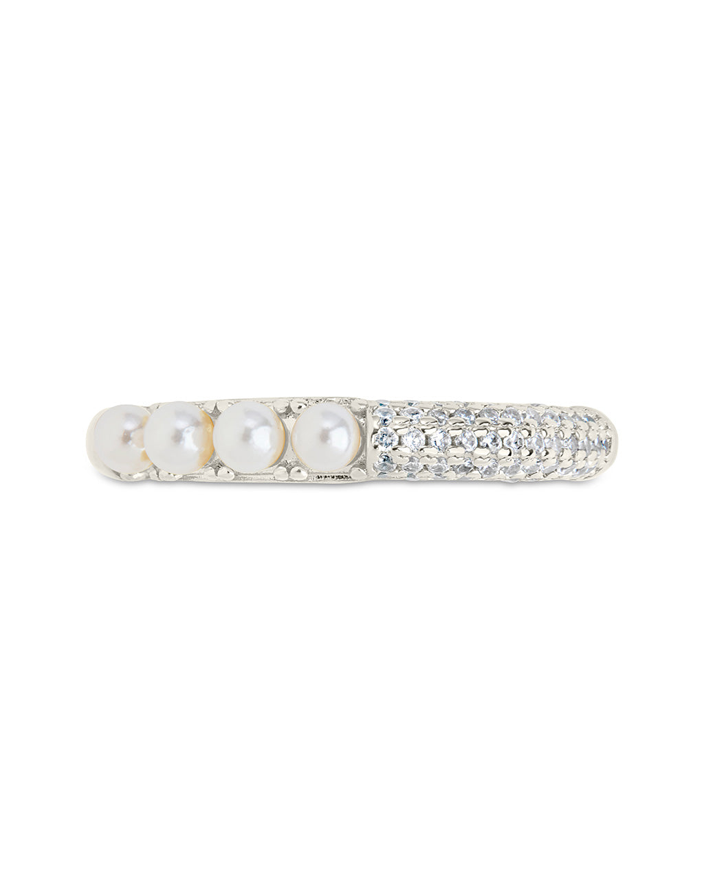 Evelyn CZ & Pearl Eternity Band Ring